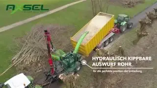 Holzhacker Mobilhacker AXSEL AX6545L, Qualit&auml;t hackschnitzel, holzschredder, Energieholz