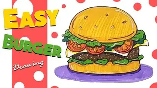 Easy Burger Drawing | Easy Drawing | Burger | How To Draw Burger
