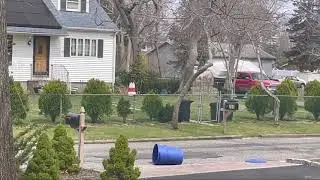 CCC Heil Garbage Truck B7 drives by on the other street