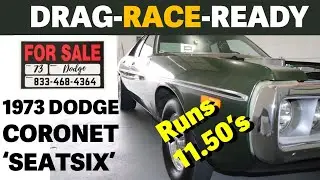 Look at 11-Second 1973 Dodge Coronet SEATSIX Drag Race Ready Car!