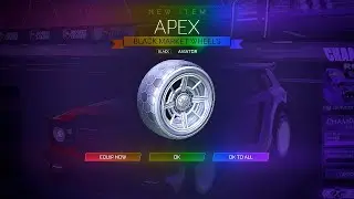 PLAYING ROCKET LEAGUE WITH THE BLACK APEX WHEELS!