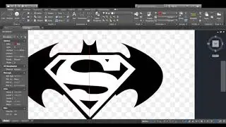 Autocad 2D Practice Drawing  ||  Batman/Superman Logo