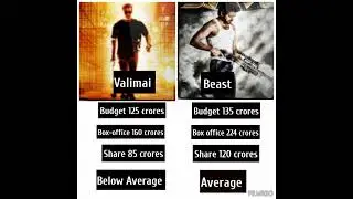 Valimai VS Beast  Box office #boxofficecollection #thalapathyvijay  #thalapathy #valimai #beast