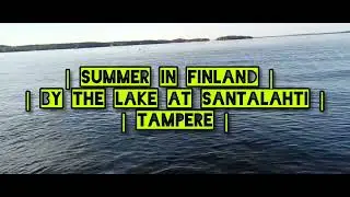 Dancing waves @Santalahti lake Tampere on a beautiful summer evening.