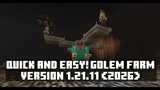 How to build a Iron Golem Farm in Minecraft 1.21.11