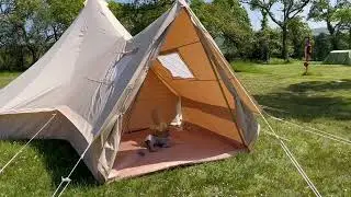 5m Bell Tent Enclosed Porch Awning Launch Sept'23 by PrePitched.co.uk