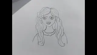 Easy Girl Face Drawing | Pencil Sketch Step by Step &lrm;⁨@premdrawingacademy1166⁩&nbsp; 