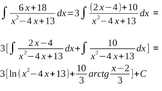 Integral racionalne funkcije, imenovalec z negativnim delta
