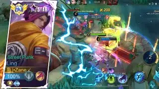 LING FASTHAND STREET PUNK PLAY | LING BEST BUILD & EMBLEM 2025 -MLBB