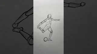 How to Draw a Football Player Pose - Tutorial #drawing #sketch #football #pose #tutorial #shorts #fy