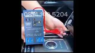 Multifunction Car Inverter With 4 USB ports, socket and long power cable
