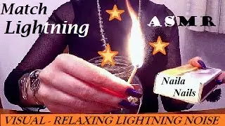 🕯 ASMR - MATCH LIGHTING NR. 1 + TAPPING ON GLASS + NATURAL LONG NAILS