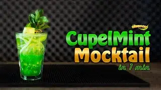 smell of this drink is really wonderful: CupelMint mocktail 🍏🌿: Apple, cucumber, spirit and mint
