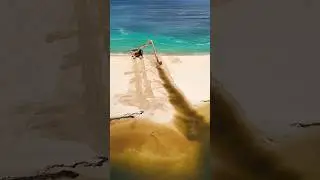 This machine destroyed a beautiful beach in Hawaii! #shorts