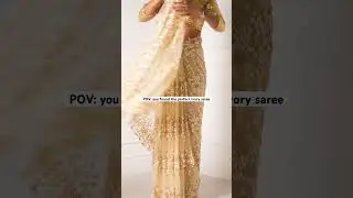 Pearl Saree | ivory color | saree bridal look | wedding saree | net saree look for wedding | #shorts