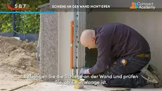 1. Montage der Schienen und Faltplatten vom Compact Falttor