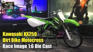 Kawasaki KX250 Dirt Bike Motocross 1:6 Die Cast Highly Detailed & Huge! Unboxing