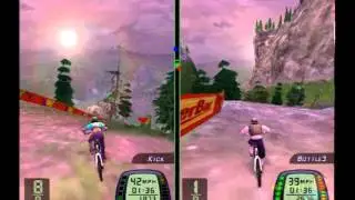 Downhill Domination PS2 Multiplayer Gameplay (Codemasters/Incog Inc) Playstation 2