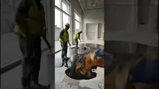 Boutique Interior Renovation with Metallic Epoxy Elegance #epoxyfloor #aishorts #aivideo