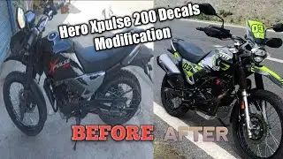 Hero Xpulse 200 Custom Decals | Stickers | Vinyls | Wrap | Neon Shark Decals | The Chenab Explorer |