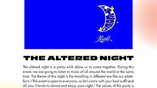 WEBSITE PAGE PRESENTATION OF THE ALTERED NIGHT