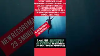 Man Holds Breath for 29 Minutes Underwater | New Guinness World Record 2025  #guinnessworldrecords