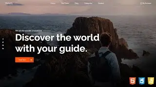 How to Make Tours & Travels Website with HTML, CSS & GSAP animation | Travel Website Design