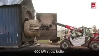 Straw heating. 600kw boiler house for greenhouses - Rapla Metall