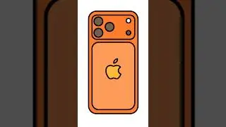 كيف ترسم آيفون بسهولة 📱 | Easy Apple iPhone Drawing #shorts