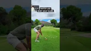 Golf with BABY CLUBS is a different game. Full video on my channel! #golf #shorts