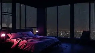 Dreamy Raindrops on Highrise | Soothing Sounds To Sleep or Relax