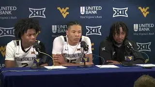 WVU's Amir Jenkins, Jackson Fields and Chance Moore react to Mercyhurst Win