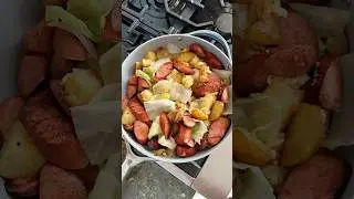 Easy & #Delicious 20-minute Kielbasa Cabbage Potato Skillet! #cookingshorts #easymeals #comfortfood