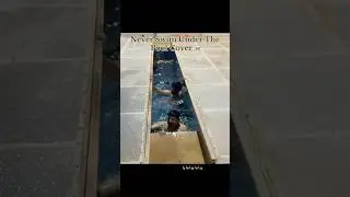 Do Not Swim Under The Pool Cover ☠️ #dangerous