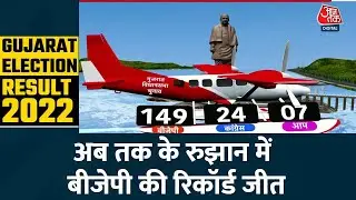 Gujarat Election Results 2022: रुझानों में गुजरात में बीजेपी को 149 सीट | BJP | AAP | Congress
