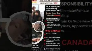 Hair stylist vacancy #shorts #hairstyle #canada #youtubeshorts #short #workpermit