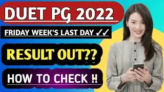 Result Out?? Duet Pg Results 2022/Du Pg Result 2022/Duet Pg Result/Duet Result/Duet pg#duet #result