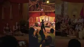 Krampus dancing with Silk Road Caravan Dickens Fair 2017