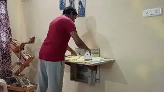 Foldable Iron Table with Storage