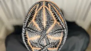 Men cornrow design tutorial
