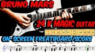 Bruno Mars - 24 k Magic Guitar Tutorial