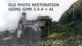 Old photo restoration using GIMP 3.0.4 and AI