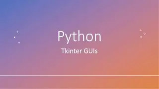 Python: Tkinter GUI