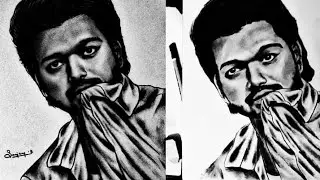 thalapathy of mass...🔥🔥🔥| #thalapathyvijay #thankyou #motivation #drawing #master