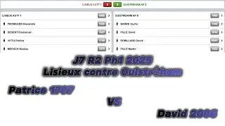 J7 R2 Ph1 2025/2026 Lisieux contre Ouistréham - Patrice contre David