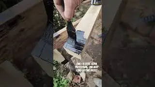 Top Tip - protect your posts from rot! #toptip #howto #deck #gardenlandscaping #oak #timber #wood