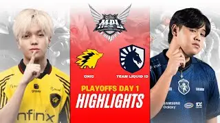 ONIC vs TEAM LIQUID ID HIHGLIGHTS PLAYOFFS | MPL ID S15 Playoffs Day 1 ONIC vs TLID