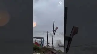 Huge typhoon waves last Taiwanese island