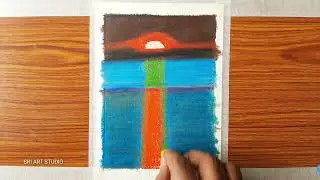 Amazing Oilpastels Landscapes Paintings#art#scenery#oilpastels#tryart#bestart#bestpainting#wow#draw#