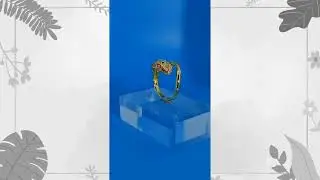 S925 Silver 18K Gold Plated Moissanite Snake Ring